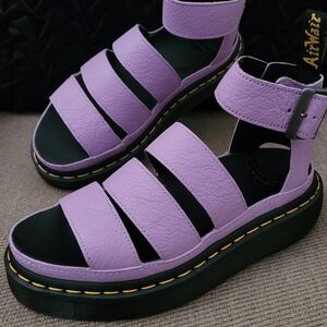 DR MARTENS CLARISSA II QUAD GENUINE LEATHER LILAC SANDALS